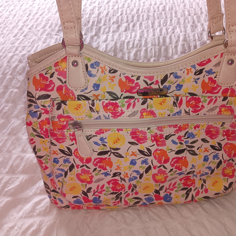 Multicolor Floral Women's Shoulder Bag - Picture 10 of 14